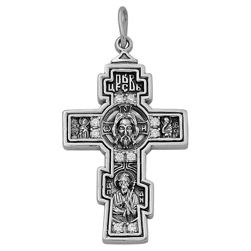 Крест с камнями КРК-350-Ч
