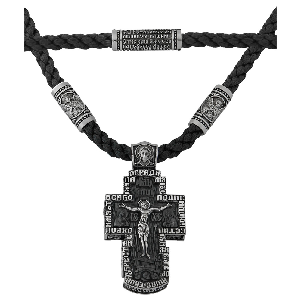 Деревянный крест на гайтане МРКГ-3-Ч