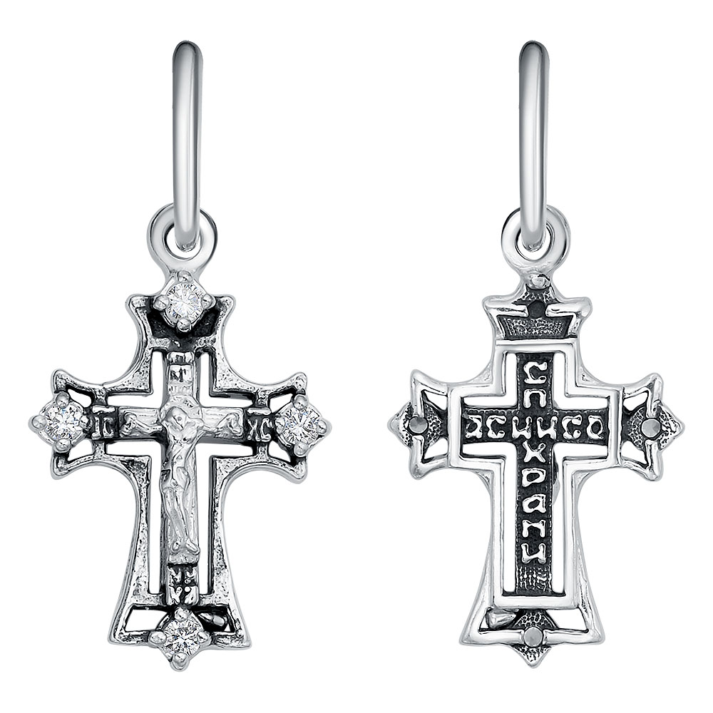 Крест с камнями КРК-317-Ч