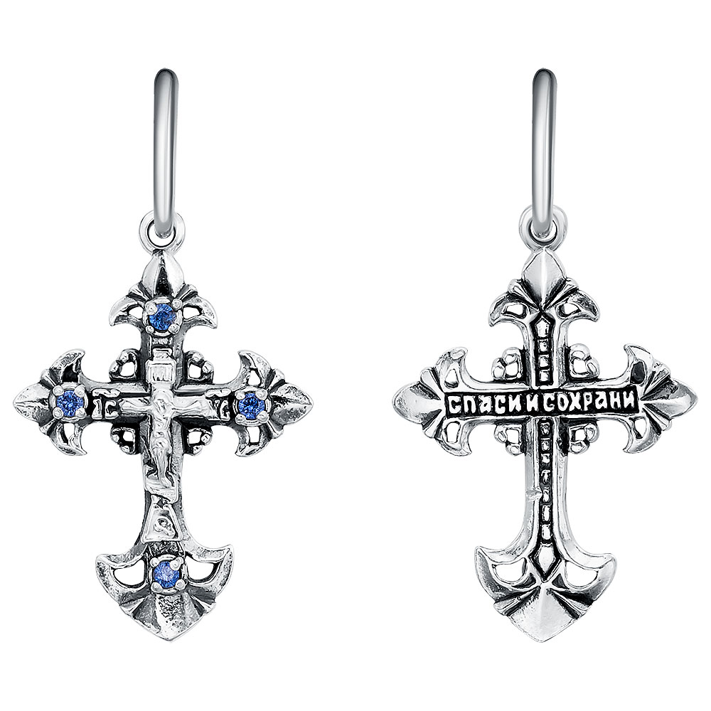 Крест с камнями КРК-345-Ч