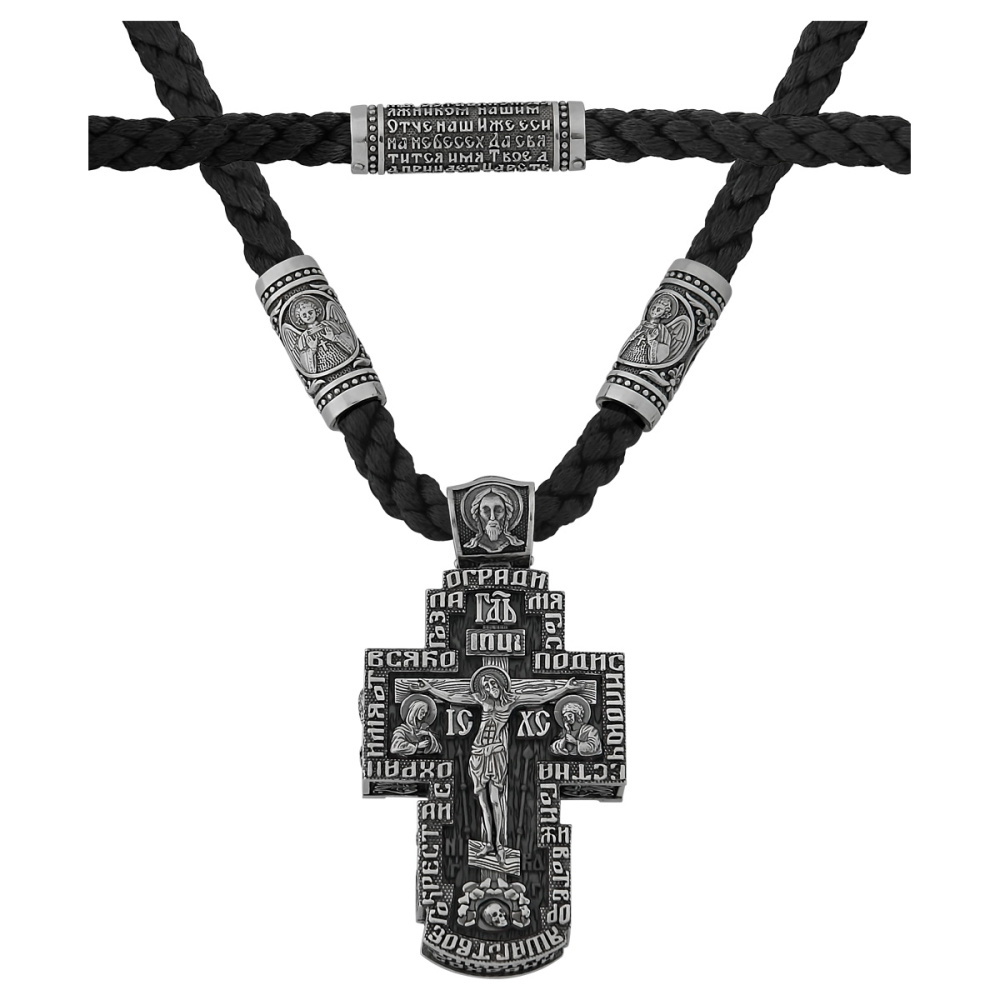 Деревянный крест на гайтане МРКГ-2-Ч