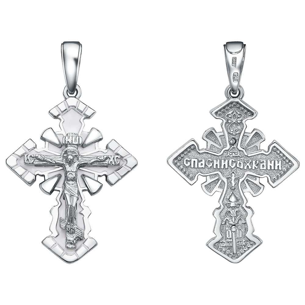 Крест с эмалью КРЭ-28-Р