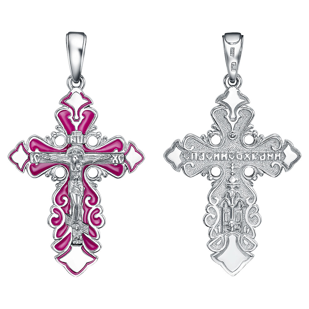 Крест с эмалью КРЭ-62-Р