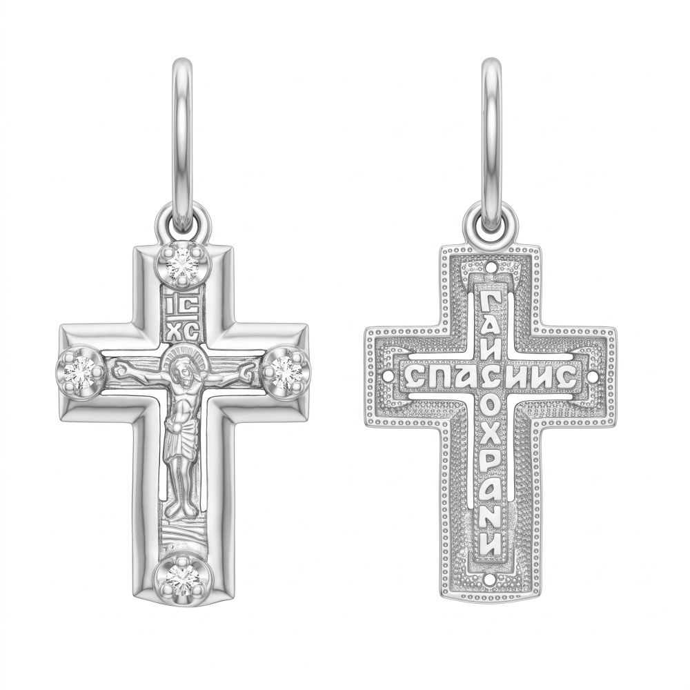 Крест с камнями КРК-533-Р